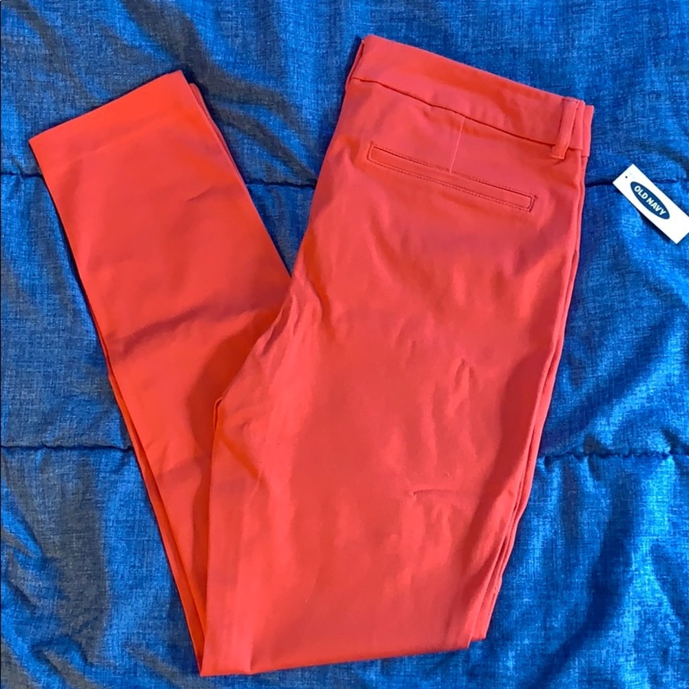 Coral Old Navy mid rise ankle Pants